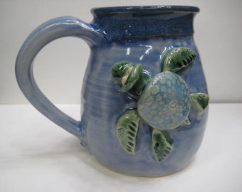 Happy Sea Turtle  Mug  .