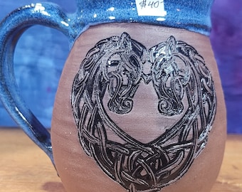 Celtic Heart Horse Mug