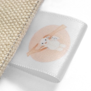 20mm Personalized satin labels, Custom fabric label clothing tags color labels 100 pcs