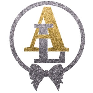 Initiale thermocollant personnalisé, Patch thermocollant prénom personnalisé, EVJF, logo lettres entrelacées gratuit