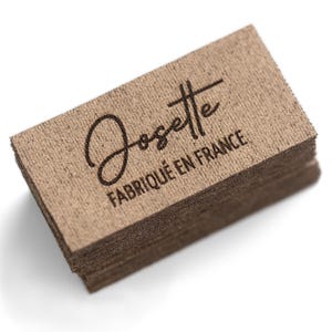 Etichette in pelle scamosciata personalizzate per progetti di cucito, maglia o uncinetto, confezione da 50