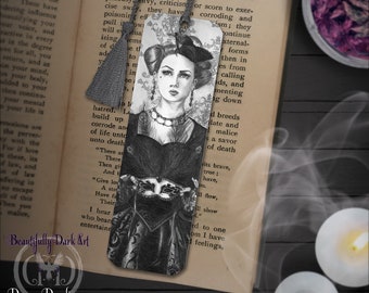 Alice In Wonderland Bookmark Queen of Hearts Bookmark Fantasy Art Gothic Art Queen Bookmark