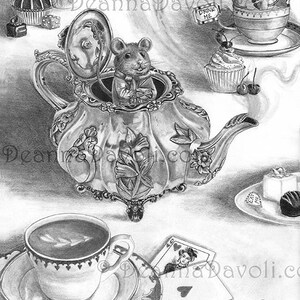 Alice in Wonderland Art / Art Print Set / Fairy Tale / Mad Hatter / White Rabbit / Fantasy / Through The Looking Glass / Lewis Carroll / Cat image 7