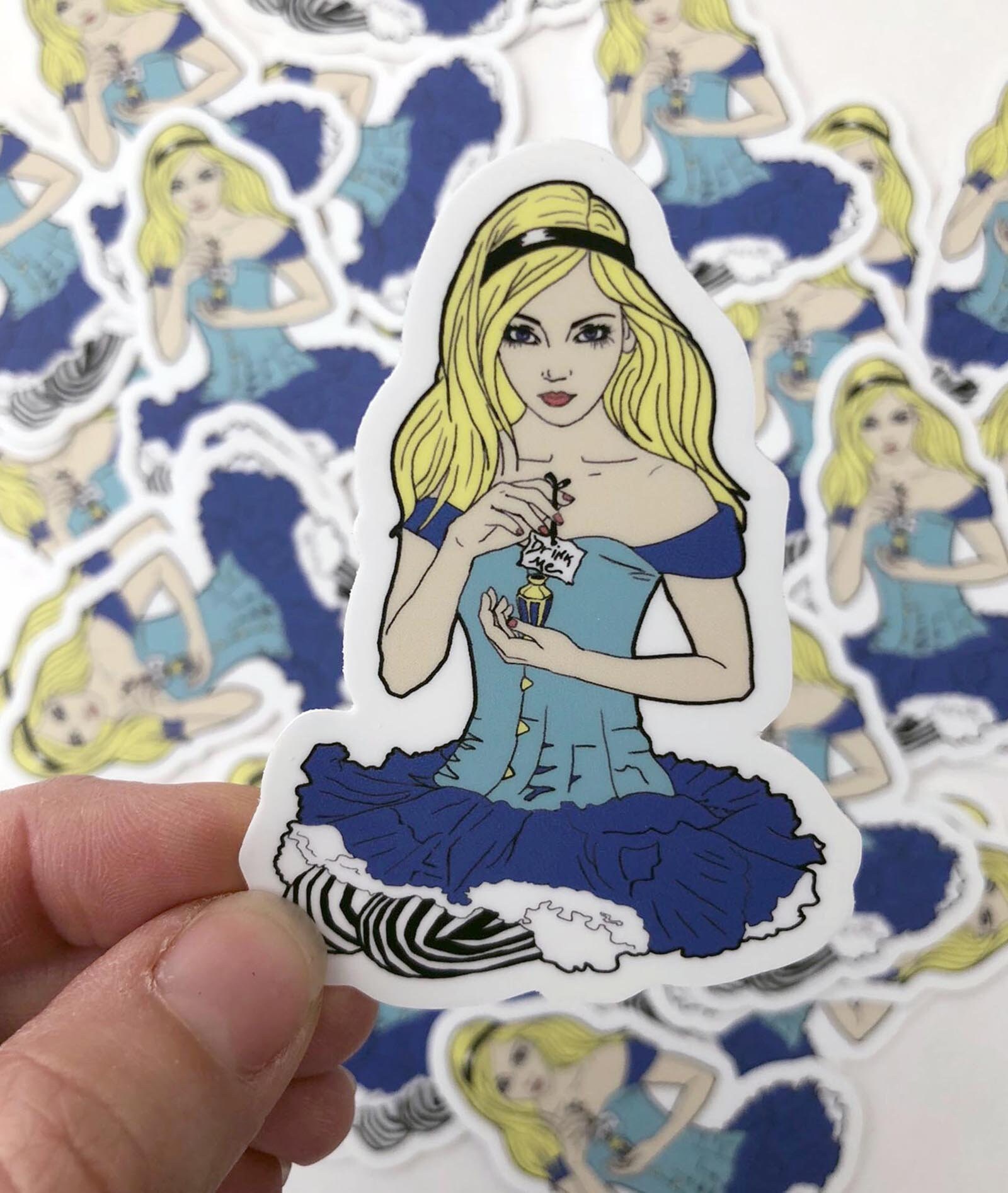 Alice in Wonderland Vinyl Sticker / Alice Sticker / Laptop Etsy