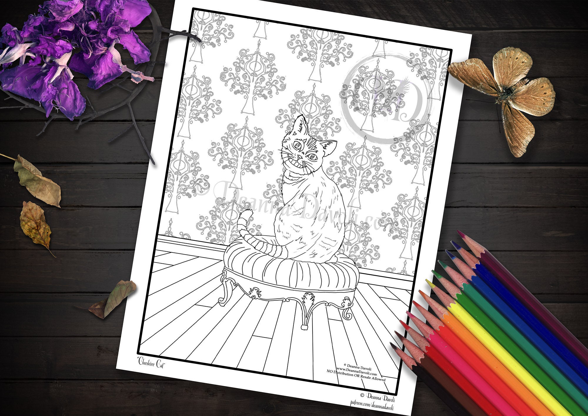 104  Alice In Wonderland Coloring Pages Cat  Latest Free