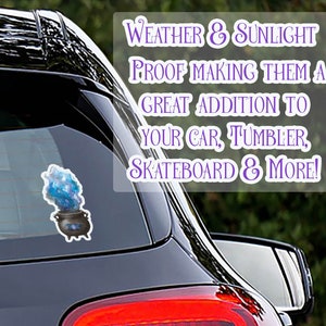 Astral Cauldron Sticker / Stickers for Hydroflask / Witchy Gifts / Triple Moon / Waterproof / Witchcraft / Car Decal / Galaxy / Witch Gift image 3