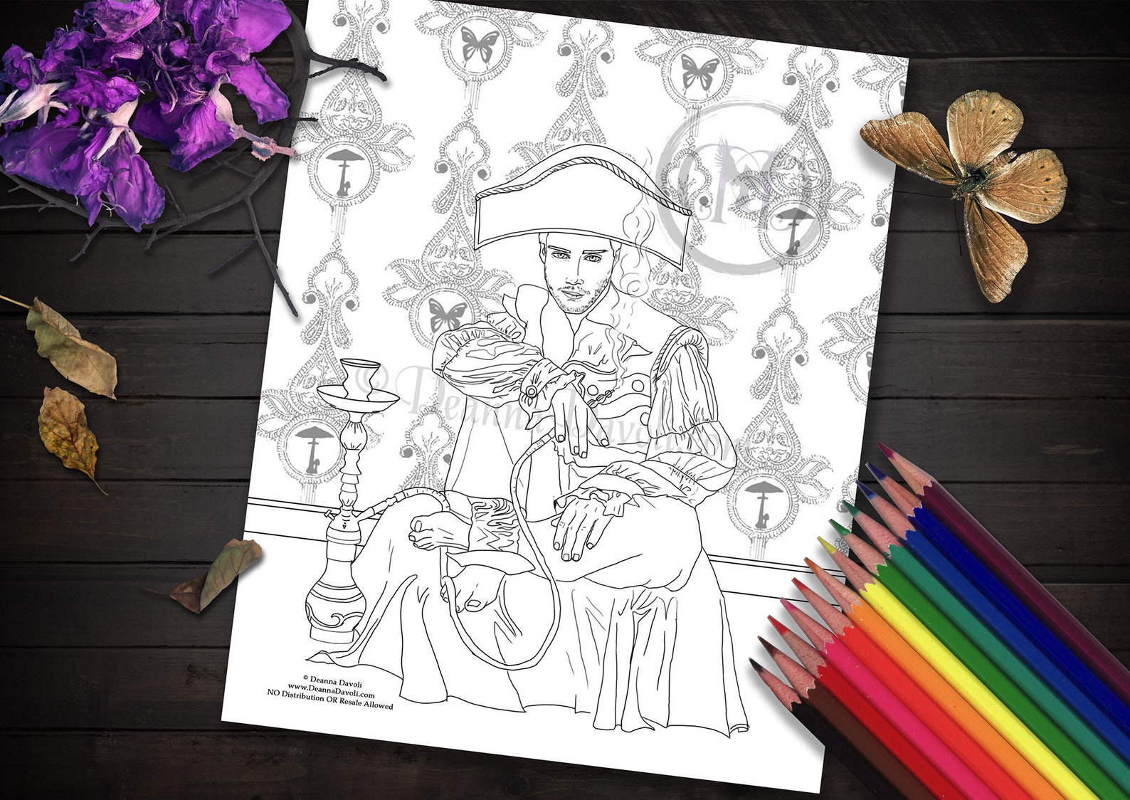 Caterpillar Coloring Page Alice in Wonderland Coloring Page | Etsy