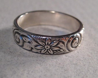 Swirl Flower ... Sterling Silver ... Ring