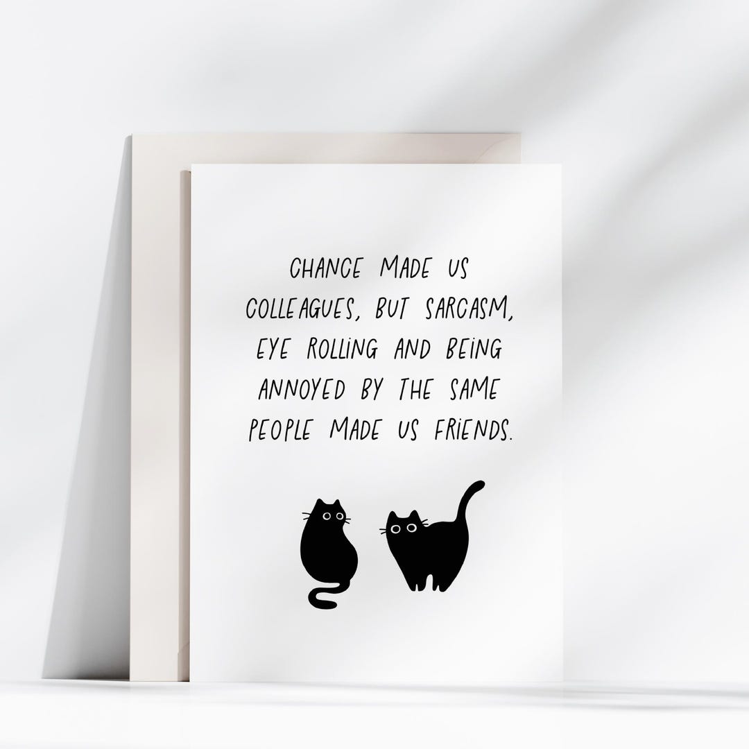 Small Cards Rude Co Worker Coworker Card Funny Card for Coworker Printable Funny Card Work Wife ...
