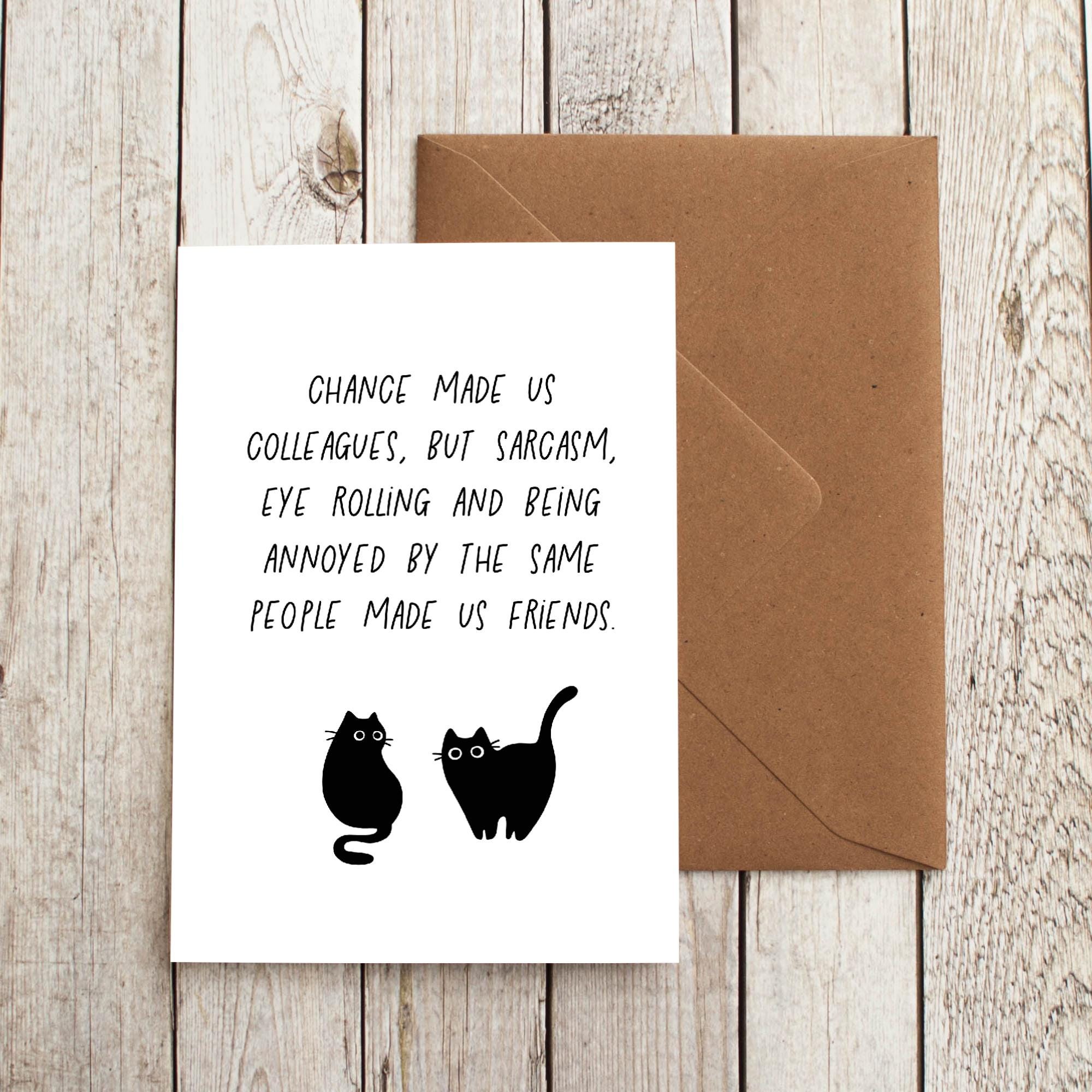 Small Cards Rude Co Worker Coworker Card Funny Card for Coworker Printable Funny Card Work Wife ...