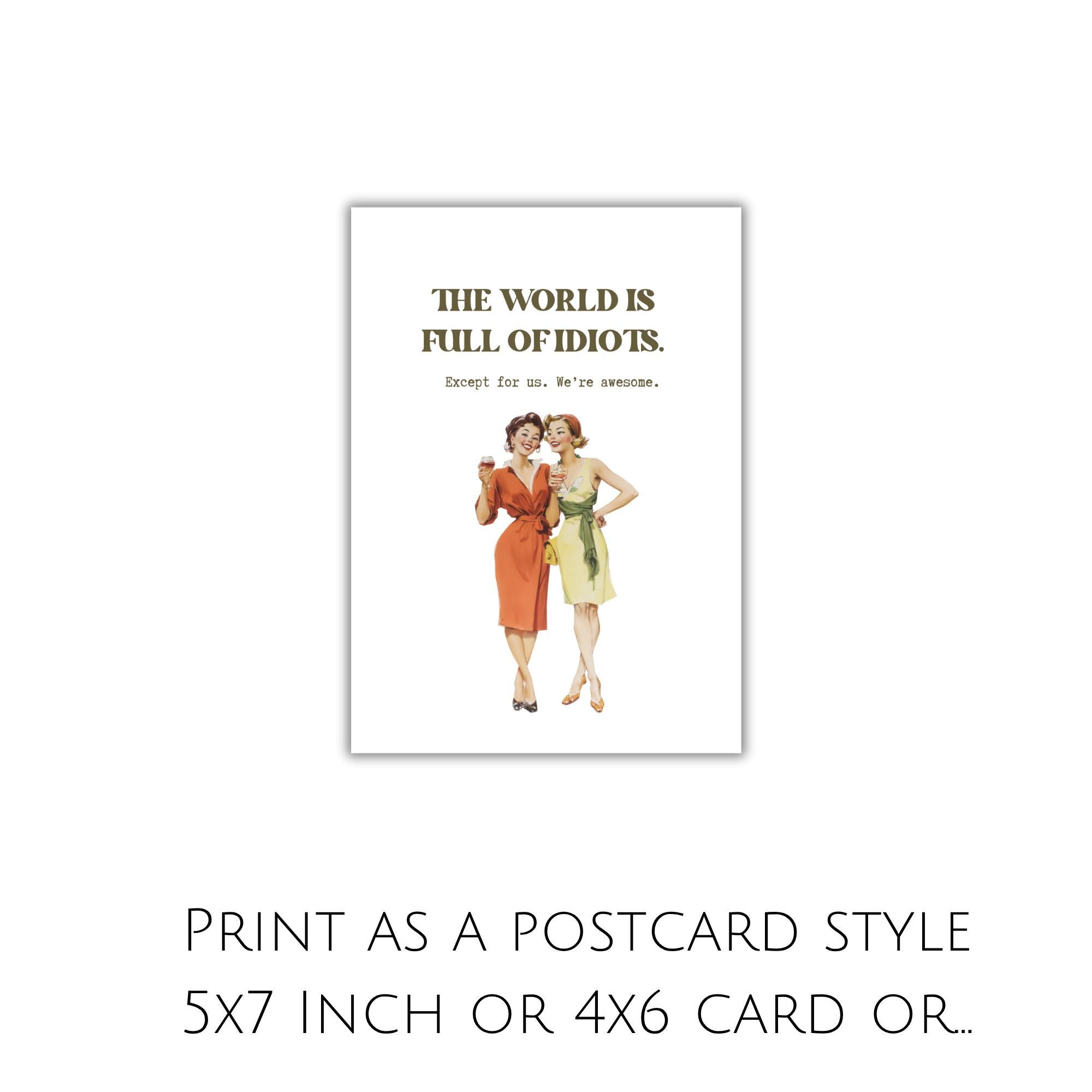 Funny Friendship Card Printable Best Friend Card for Her Digital ...