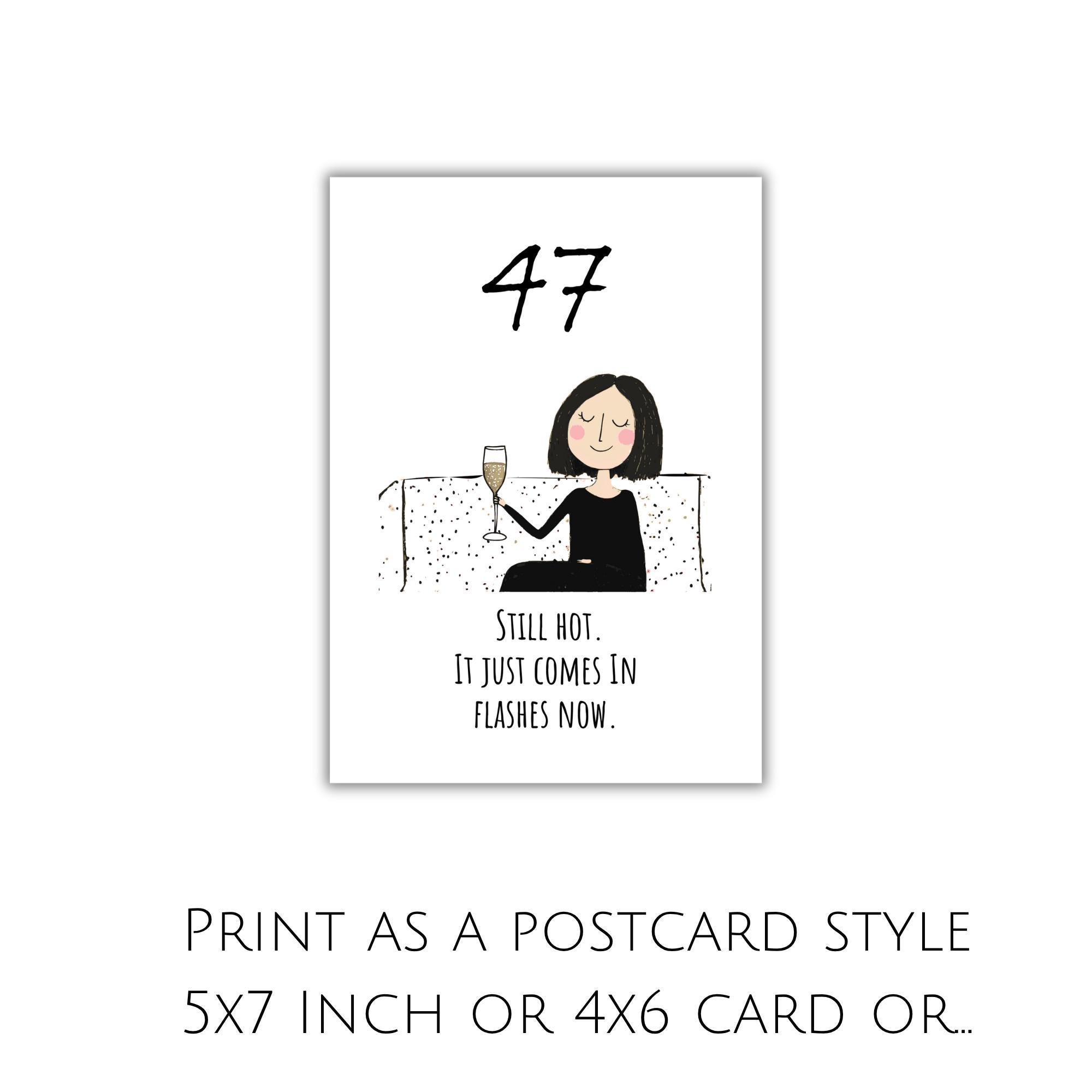 Joycard Biglietto Per 47° Compleanno Donna – Con Elementi Nostalgia Anni Passati, Busta Oro Inclusa, Regalo Per Mamma O Moglie