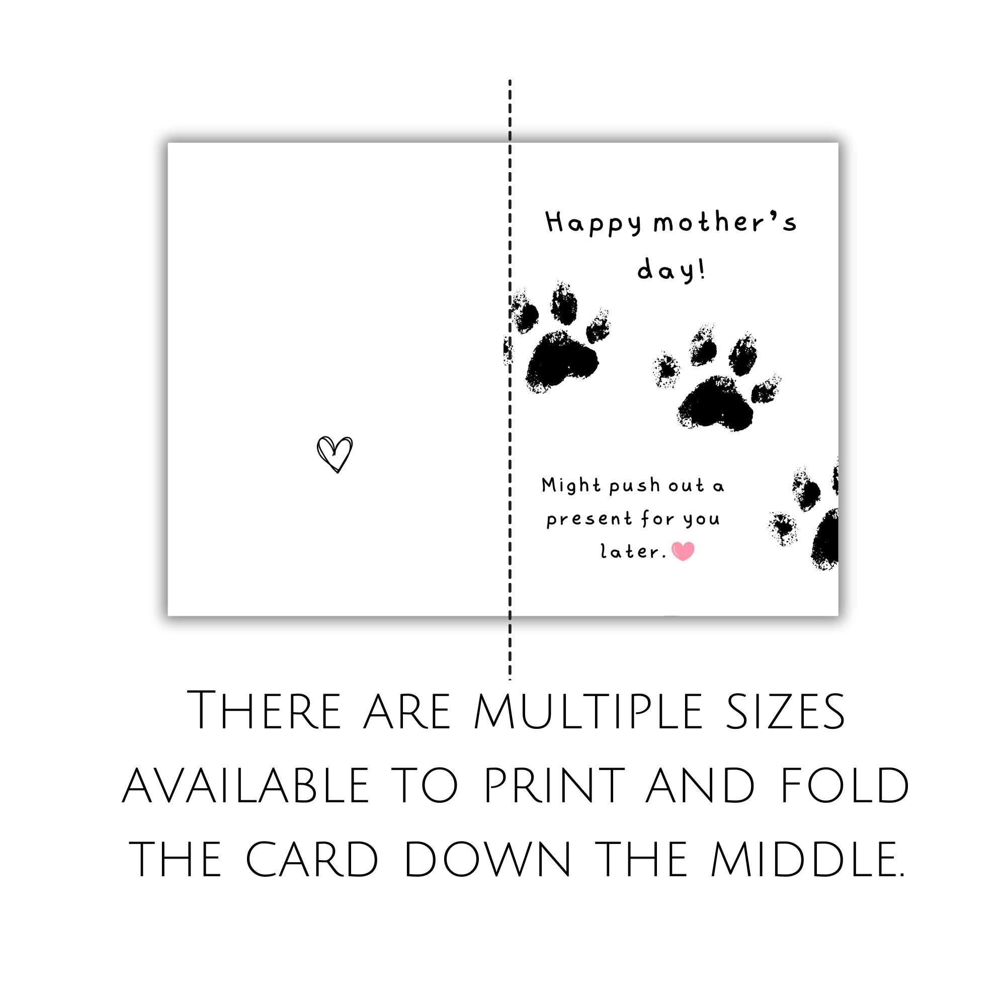 Dog Mother's Day Card Dogs Mothers Day Card Mom Card Funny Mothers Day ...