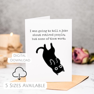 Pun Ruhestand Karte Printable Witz über Rentner Karte Digitaler Download Lustige Ruhestand Geschenk Arbeit verlassen Karte Frech Abschiedskarte