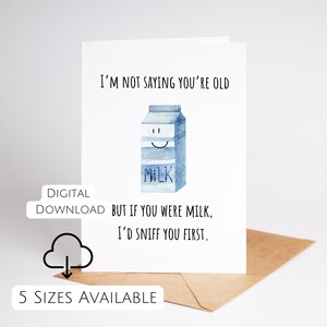 Dad Joke Bday Card Printable Dad Joke Card Bday Card for Dad Birthday Card Dad Joke Birthday Card Download Bday Ich sage nicht, dass du alt bist.