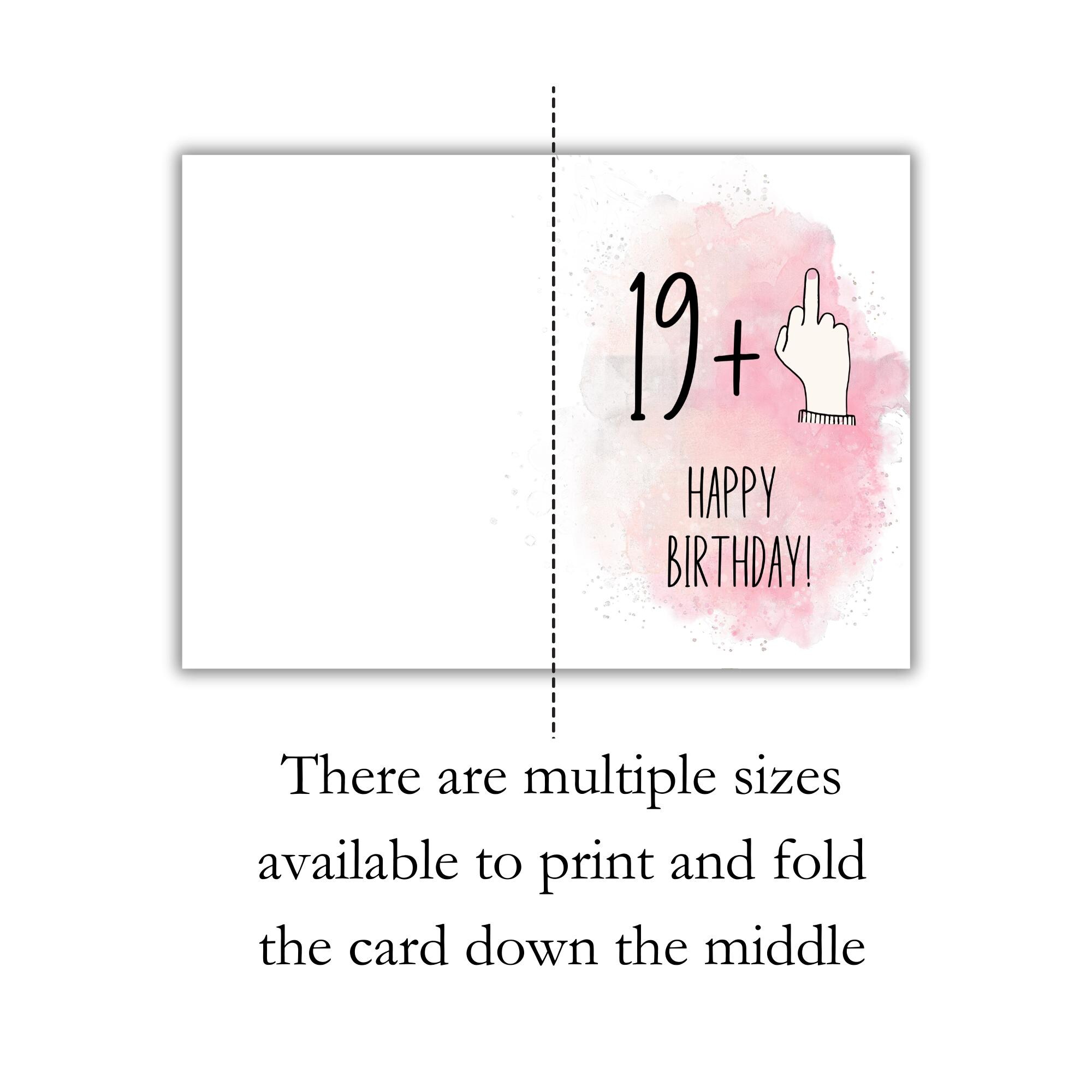 20th Birthday Card Printable Funny Card for 20 Year Old Girl Birthday ...