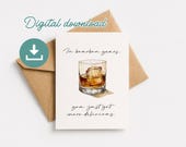 Funny Birthday Card For Husband Printable Birthday Card Bourbon Birthday Card Bourbon Years Bourbon Card Last Minute Birthday Card Download