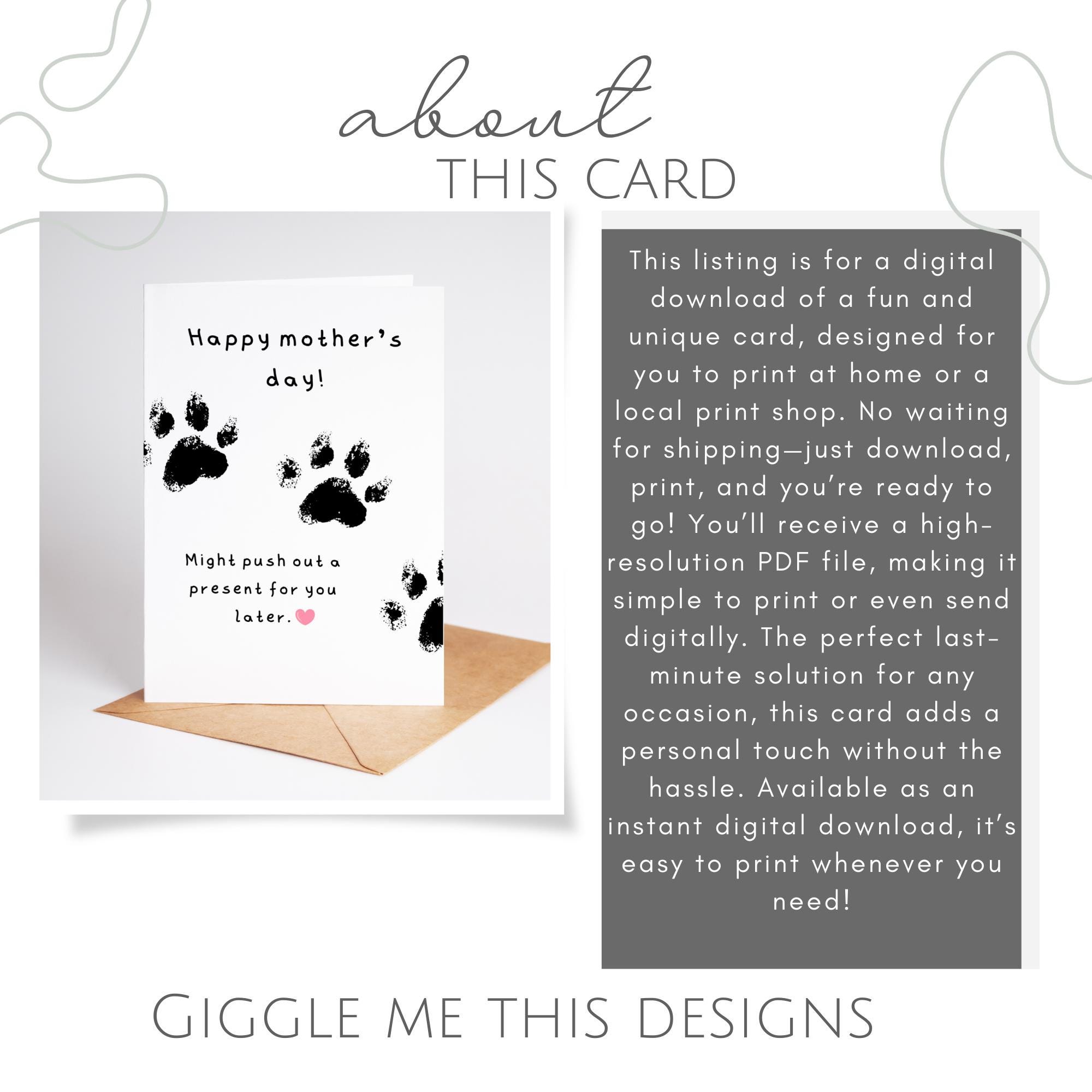 Dog Mother's Day Card Dogs Mothers Day Card Mom Card Funny Mothers Day ...
