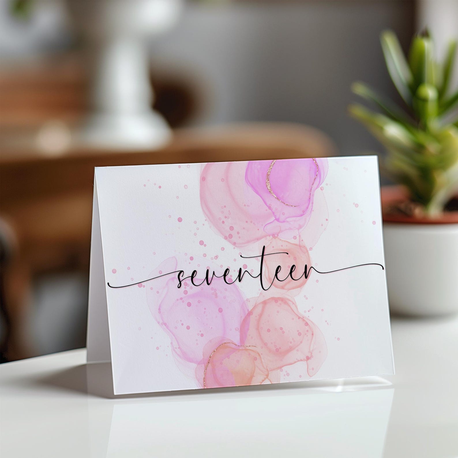 17th Birthday Card Printable 17 Birthday Card Printable 17th Bday Happy ...