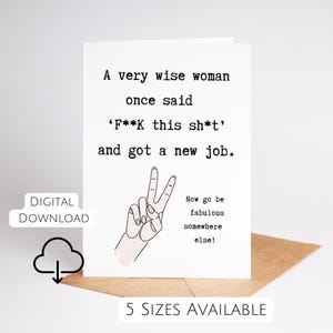 Eine sehr weise Frau Kollegin, die Karte verlassen Lustige Karte, die Karte verlässt Neue Job-Karte Digitale Karte