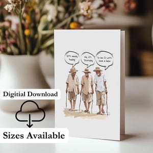 70er Jahre Geburtstagskarte für Männer Lustige Geburtstagskarte für Opa Bday Scherzkarte für Papa Druck zu Hause Digitaler Download