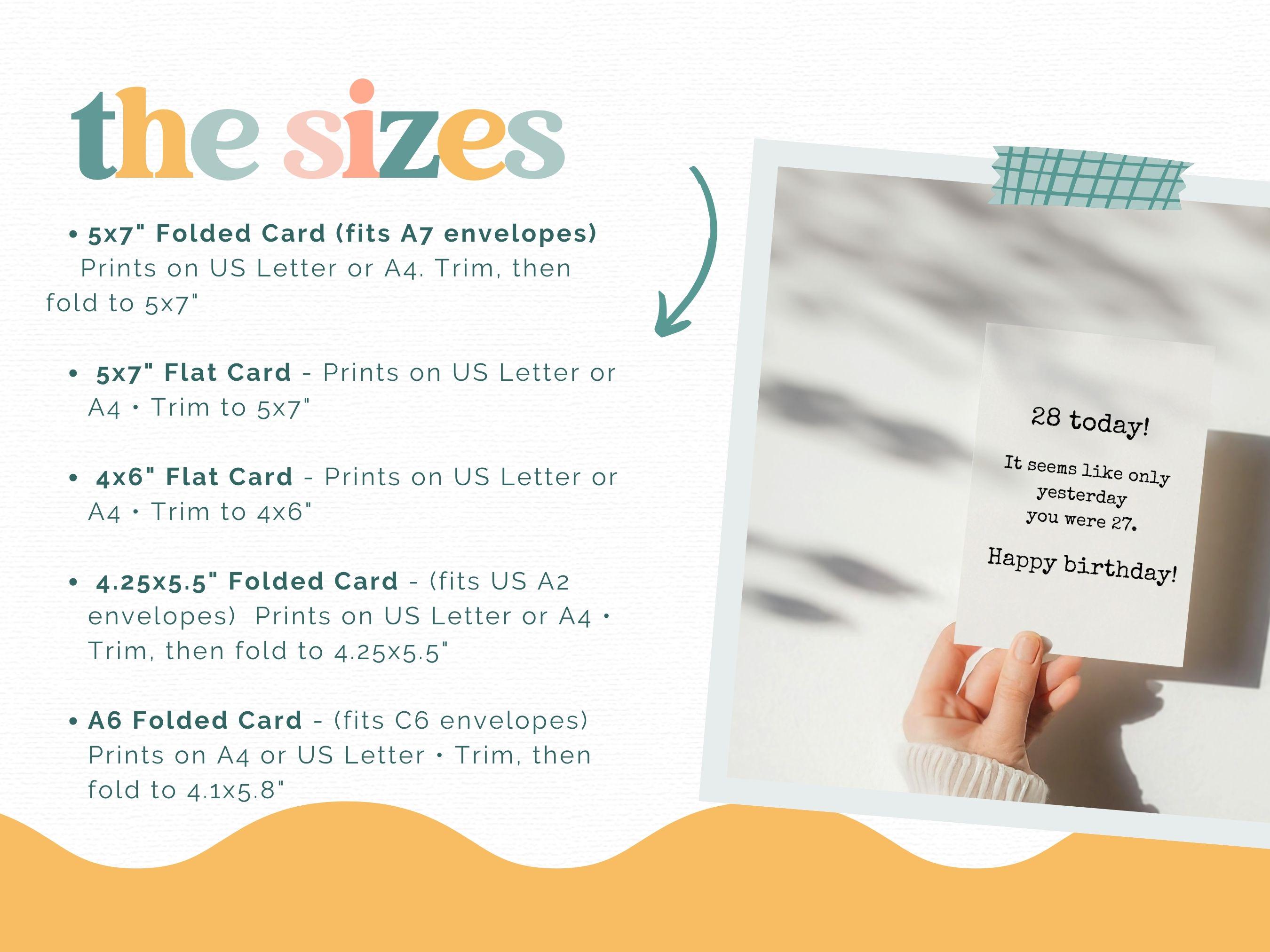 28th Birthday Card Printable Funny 28th Bday Card for Him or Her 28 ...