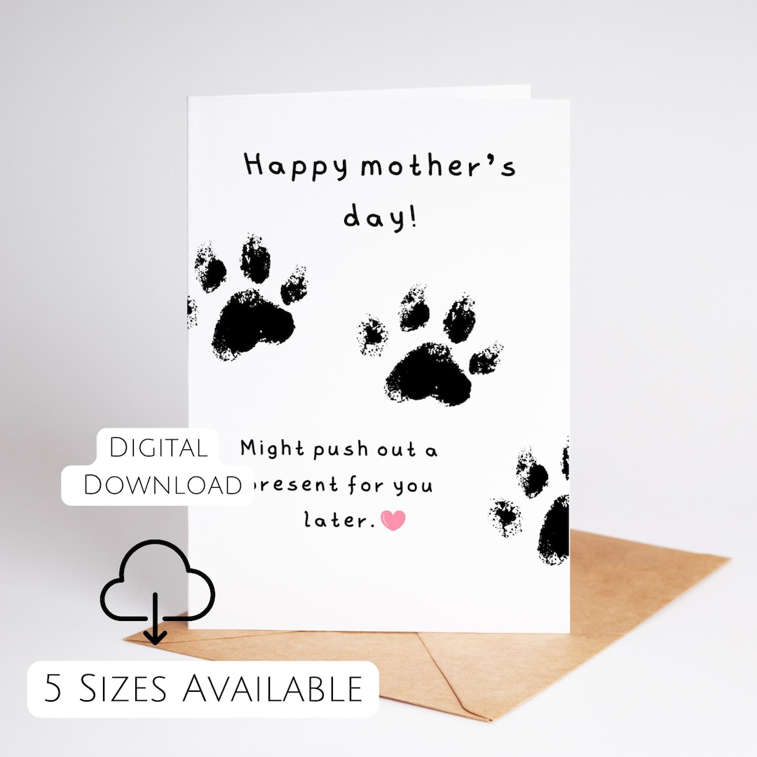 Dog Mother's Day Card Dogs Mothers Day Card Mom Card Funny Mothers Day ...
