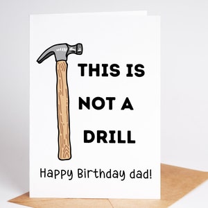 Cartão de aniversário para o pai Cartão de aniversário engraçado Dad Joke Cartão de aniversário Baixar Dad Joke Cartão de aniversário Cartão de aniversário para o pai Isto não é um exercício.