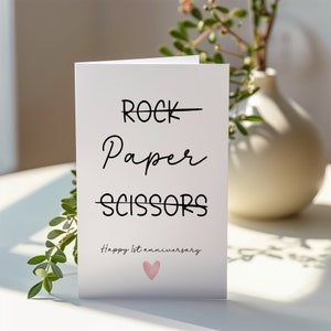 Tarjeta imprimible del 1er aniversario Tarjeta de felicitación de broma de aniversario de papel para su divertida tarjeta de aniversario de boda para él Descarga digital