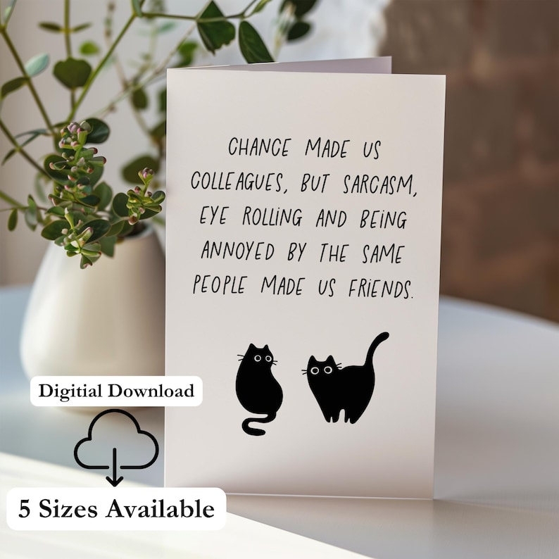 Small Cards Rude Co Worker Coworker Card Funny Card for Coworker Printable Funny Card Work Wife ...