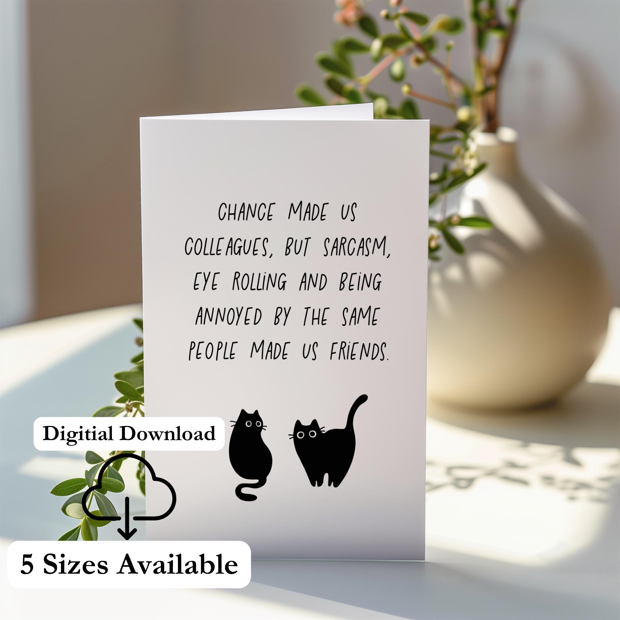 Small Cards Rude Co Worker Coworker Card Funny Card for Coworker Printable Funny Card Work Wife ...