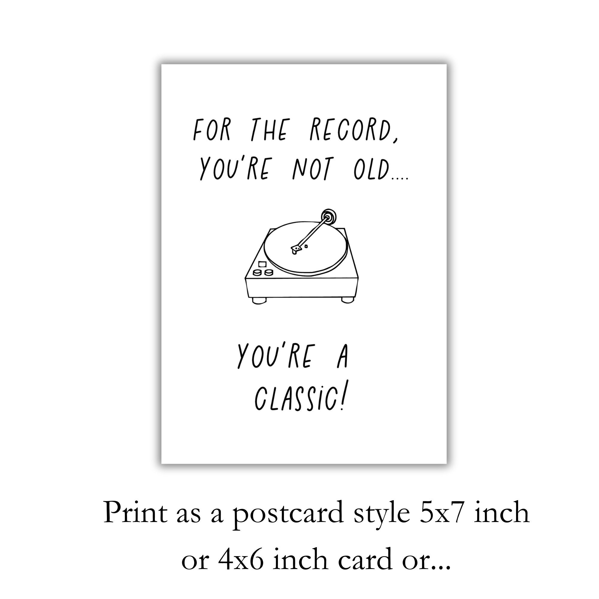 Funny Printable Birthday Card for Him 50th Birthday Card 60th Birthday ...