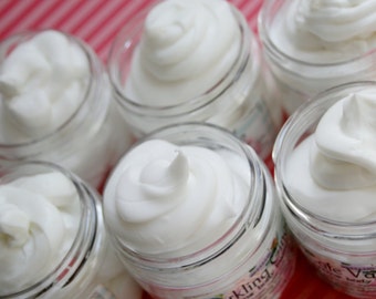 Body Butter Crema Sample Set of SIX Jars VEGAN Custom Lotion