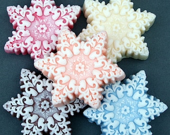 Shea Butter Snowflake Christmas Soap: Great Gift or Stocking Stuffer