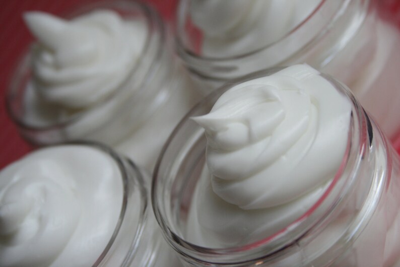 Body Butter Crema Sample Set of SIX Jars VEGAN Custom Lotion image 2