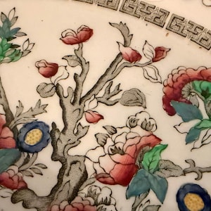 Antique Johnson Bros India Tree  Pattern Serving Dish