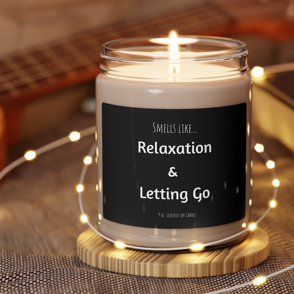 Relaxation & Letting Go Candle, Scented Soy Candle, Aromatherapy Candle, Mindfulness Gift Idea, Relaxing Candle Gift, Calming Scented Candle