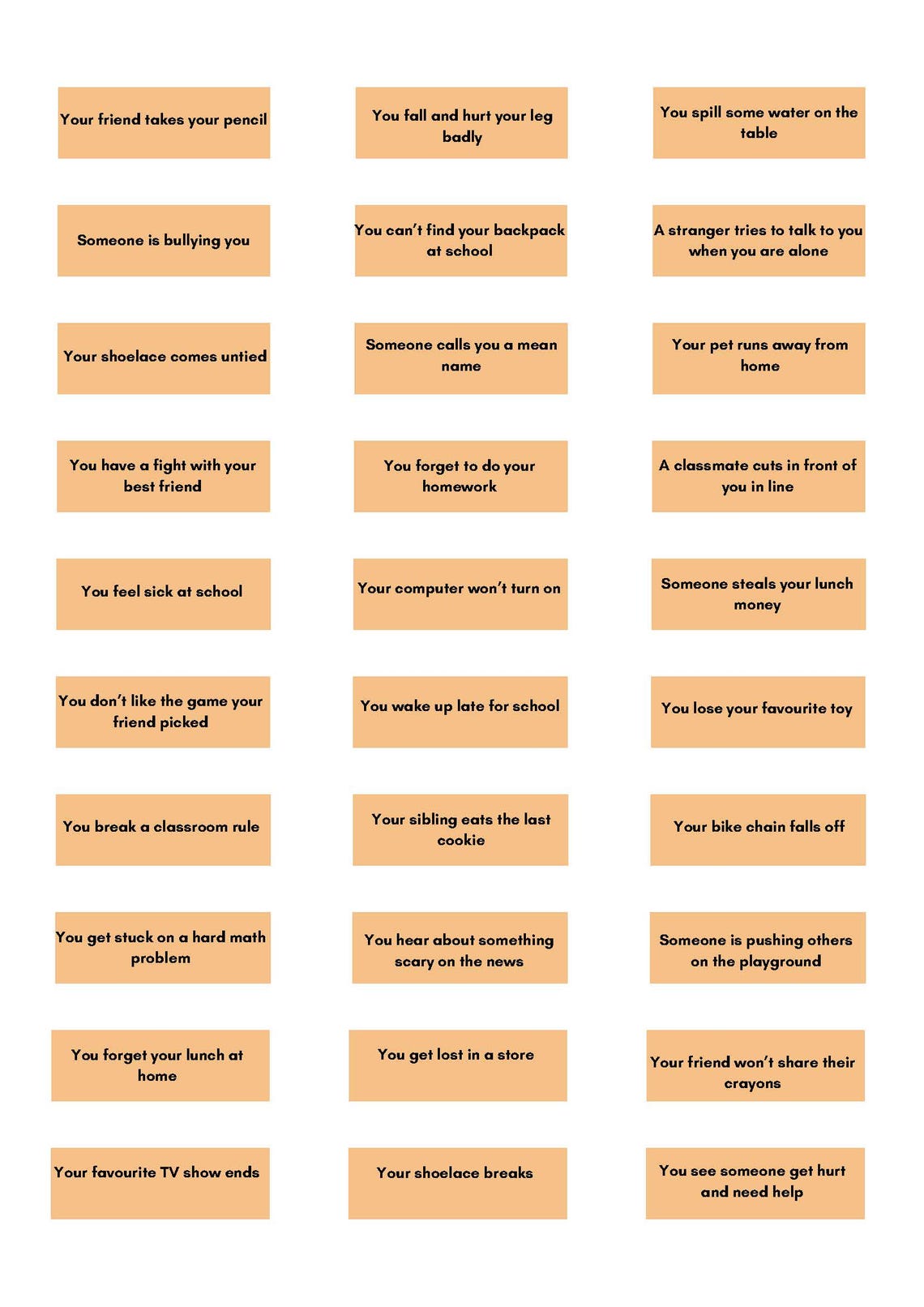 Big Vs. Small Problems Sorting Activity - Etsy