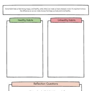 Healthy vs. Unhealthy Habits Sorting Activity