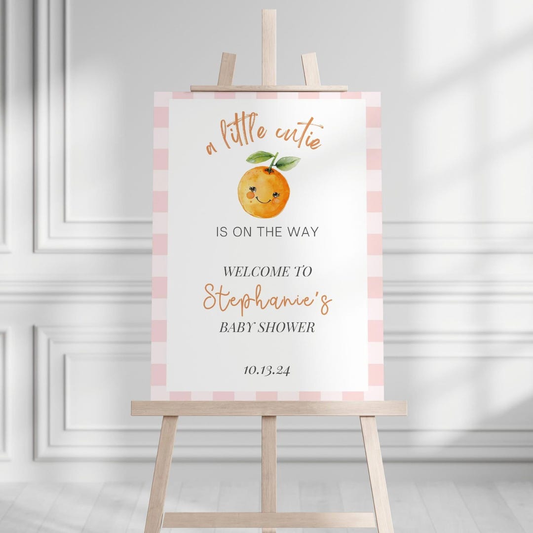 Hello Cutie Sign A Little Cutie Welcome Sign Editable Template, A Little Cutie is on the ...