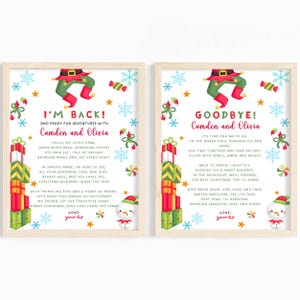 Editable Elf Arrival Letter, Elf Goodbye Letter, Elf is Back Letter, Christmas Elf Letter Elf Mail Editable Elf Letter Canva Set of 2