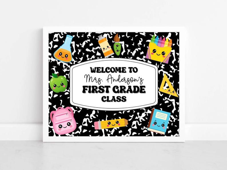 Editable Classroom Door Welcome Sign for Teachers, Printable Door Sign ...