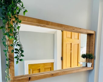 Handmade wood mirror