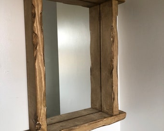 Handmade shelf mirror