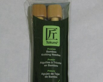 Clover Takumi Premium Bamboo Knitting Needles Straight Needles No. 13  New in Package