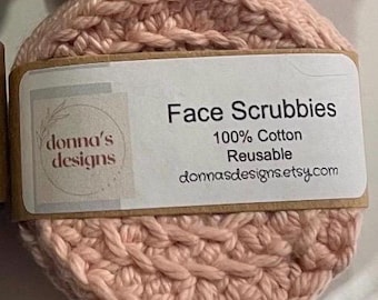 100% Cotton Reusable Face Scrubbies/Rounds Eco-friendly