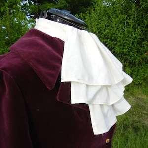 Three layered Victorian white jabot
