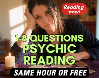 VERY DETAILED 1-8 Questions Reading, Tarot Reading Same Hour, Psychic Reading with Your Questions, Clairvoyant Medium Reading