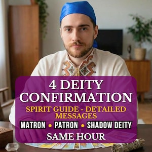 Detailed 4 Deity Confirmation, Soul Parent, Patron & Matron, Spirit Guide Deities, Same Hour Deity Psychic Reading, Channeled Messages