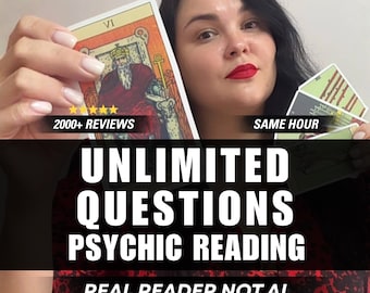 Unlimited Question Psychic Reading, Fast  Same Hour Tarot Reading, Quick Answers, Telepathy Medium Reading, Same Day Love Reading